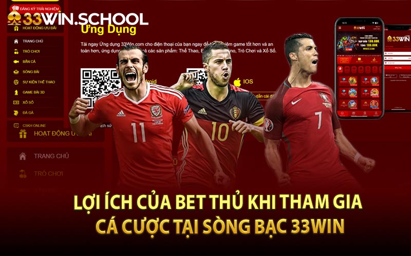 Lợi ích của bet thủ khi tham gia cá cược tại sòng bạc 33Win